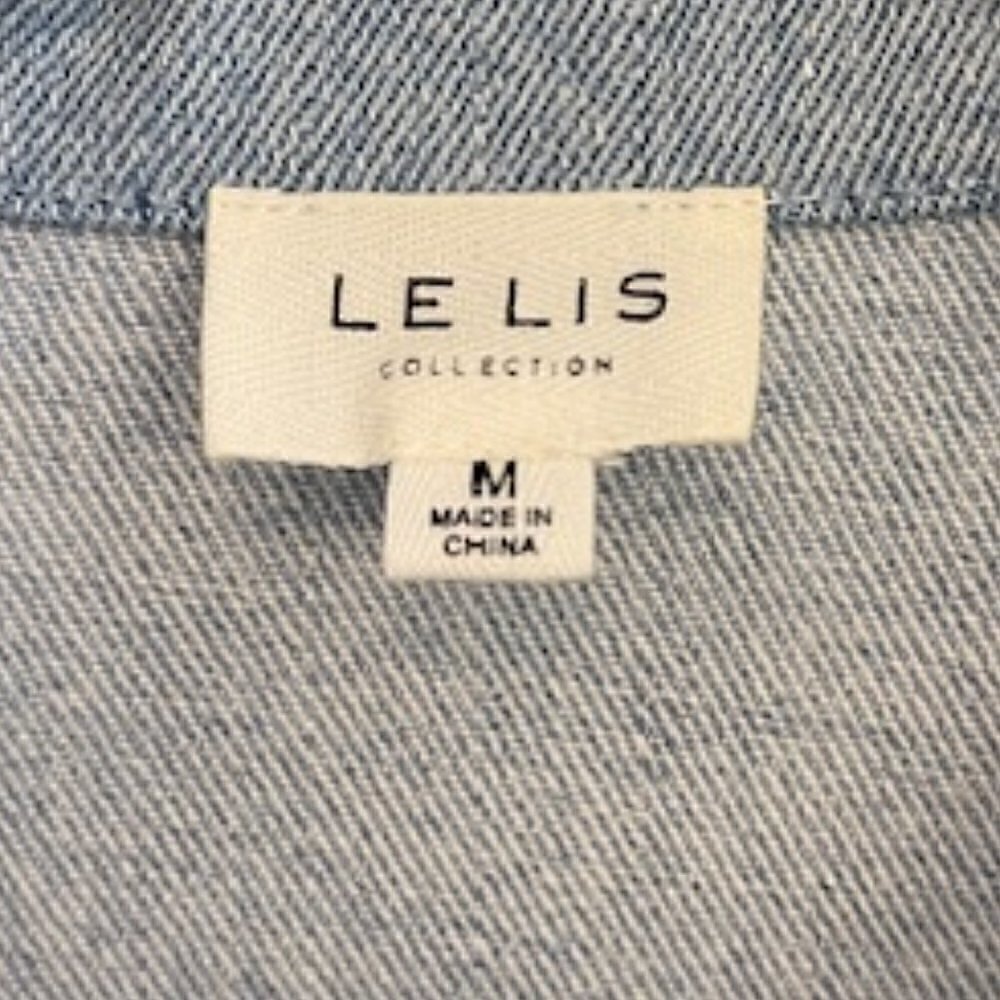 Le Lis Denim Patchwork Jacket, Women's Size M - Picture 6 of 6